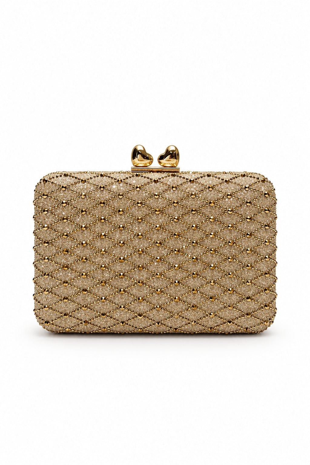 VESPER Crystal Wave Heart Clasp Evening Clutch Bag in Australia | One Honey Boutique
