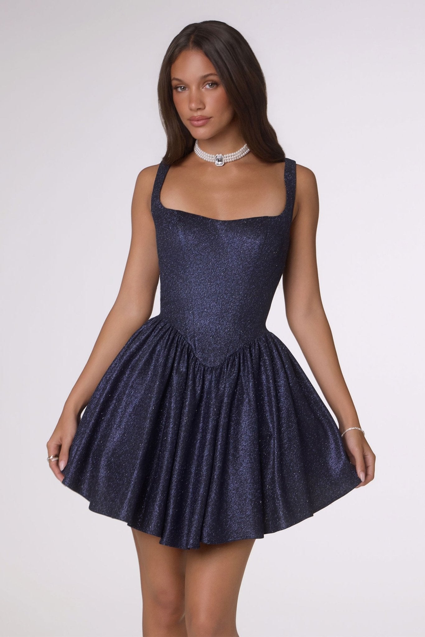 VICTORINE Shimmer Corset Mini Party Dress in Australia | One Honey Boutique