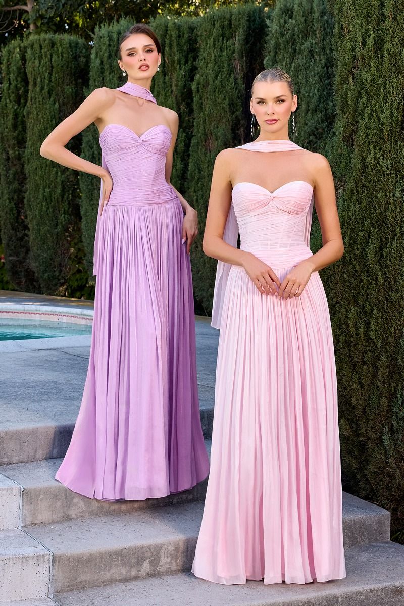 ZANIRA Strapless Sweetheart Chiffon A - Line Bridesmaid & Formal Dress in Australia | One Honey Boutique
