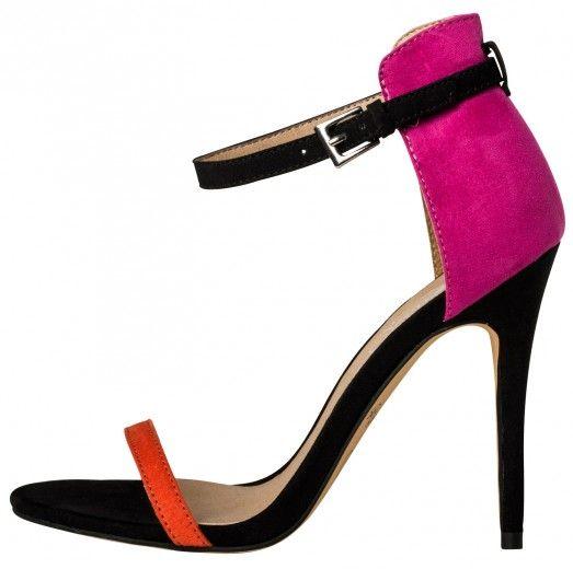 Lipstik CRASH Orange Black &amp; Fuchsia Pink Strappy High Heels Lipstik$ AfterPay Humm ZipPay LayBuy Sezzle