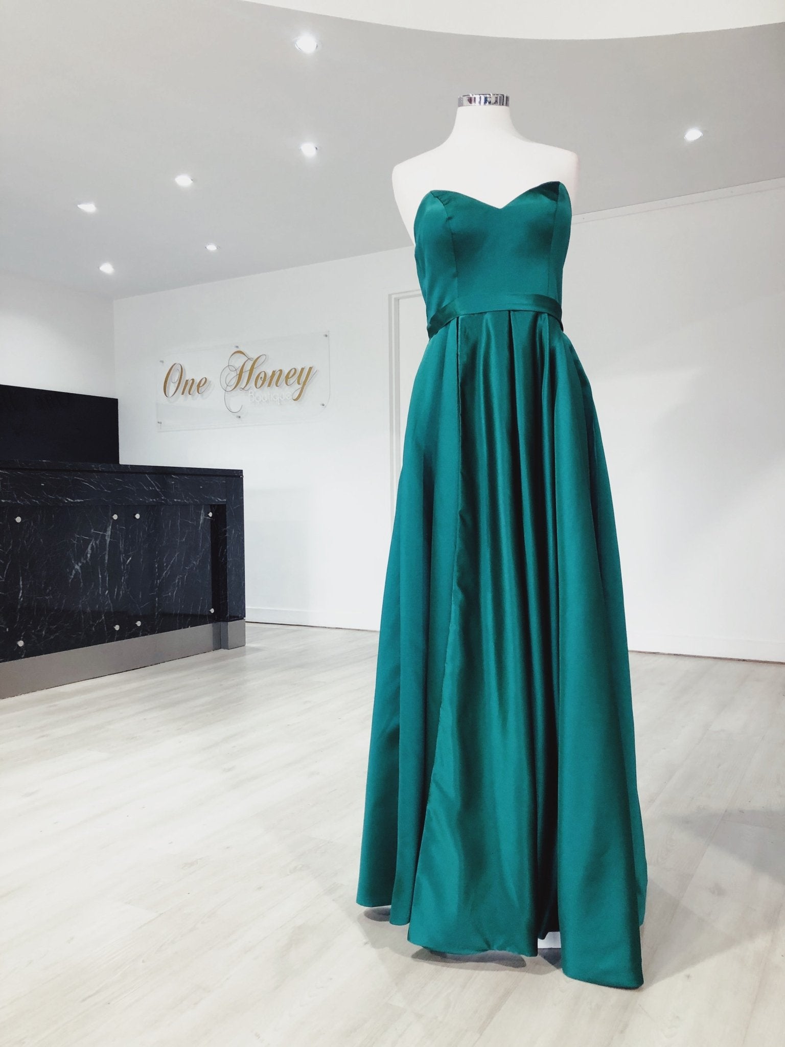 Honey Couture HELENA Strapless A Line Gown Made To Order Formal Dress in Australia | One Honey Boutique