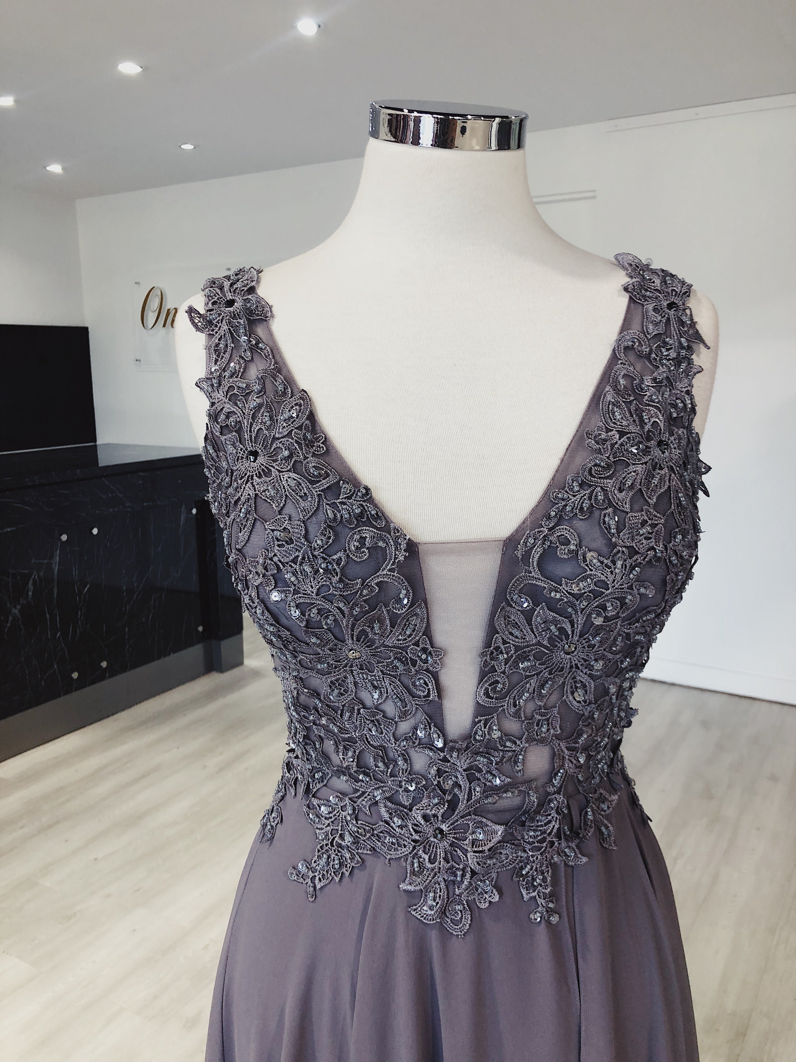 Honey Couture MEESHELL Lace Applique Custom Made Formal Dress {vendor} AfterPay Humm ZipPay LayBuy Sezzle