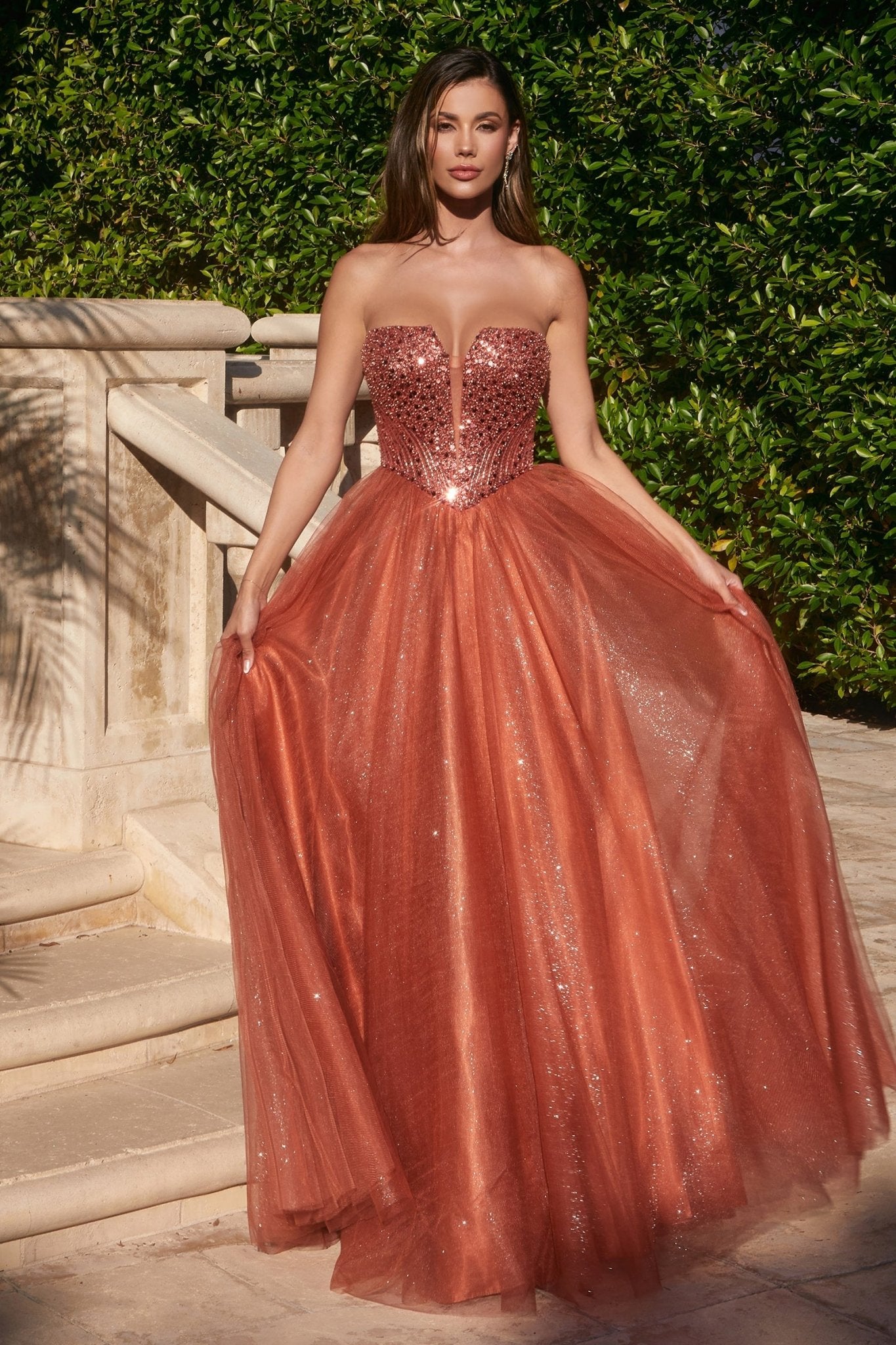 LEIA Strapless Bustier Tulle A - Line Ball Gown Formal Dress in Australia | One Honey Boutique