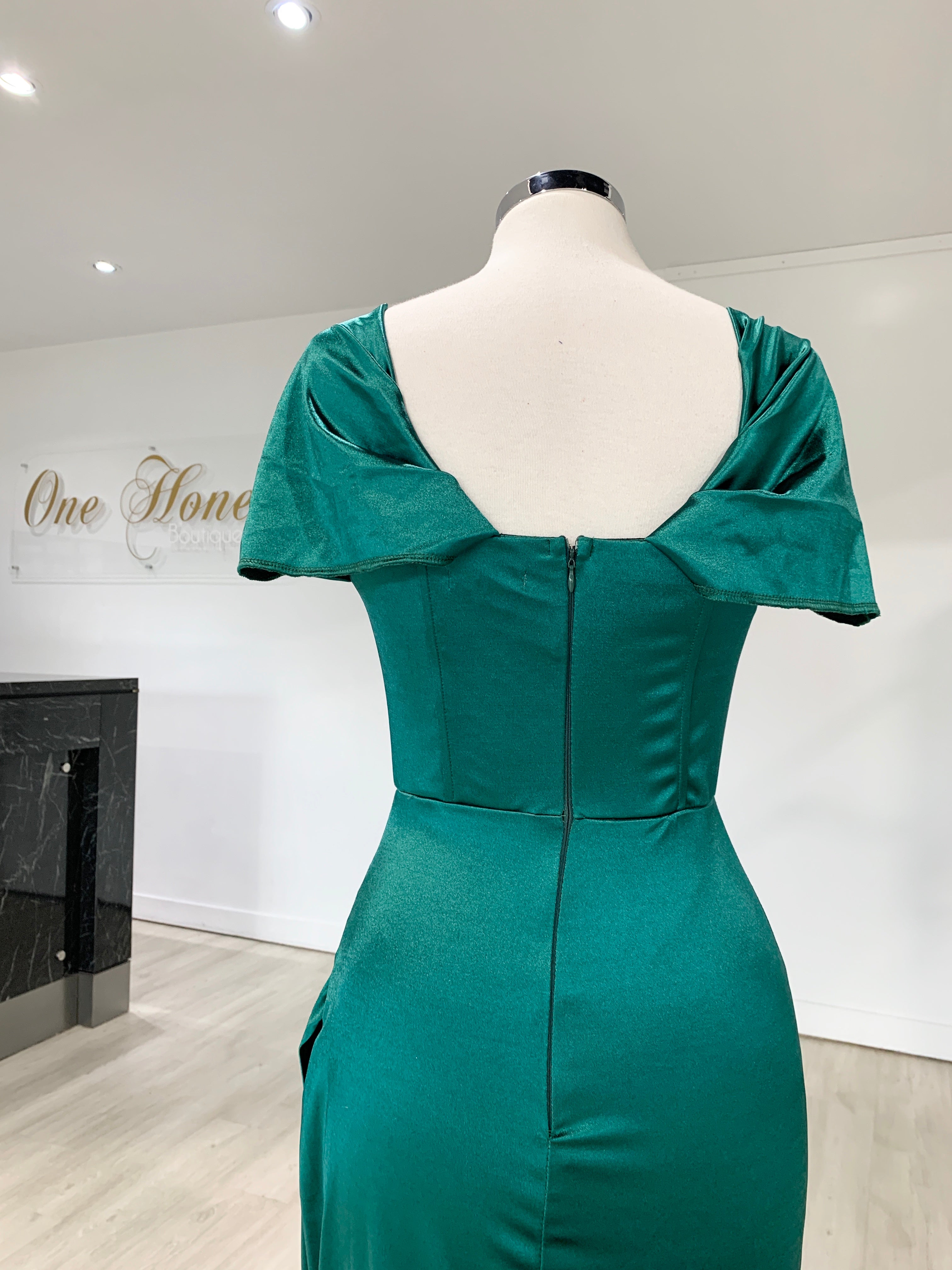 Honey Couture ESMERELDA Emerald Green Formal Dress {vendor} AfterPay Humm ZipPay LayBuy Sezzle