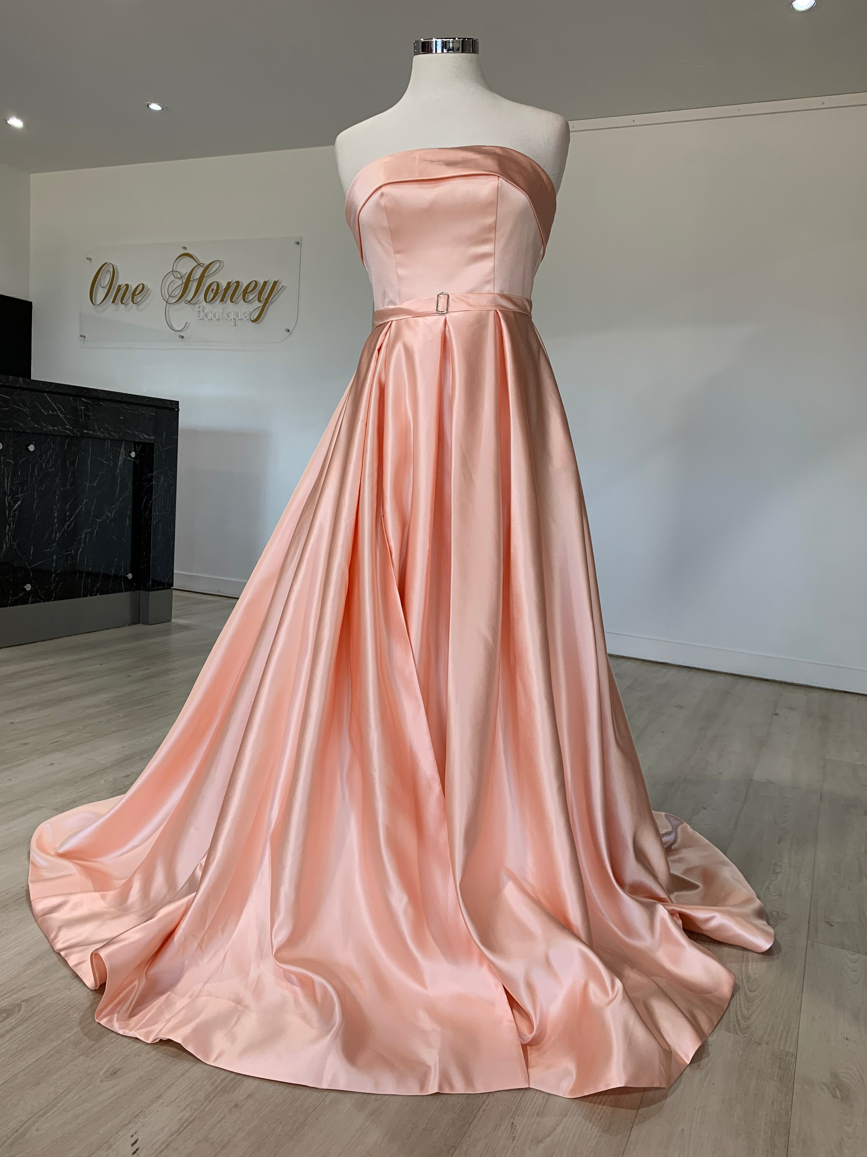 EVIE Red Strapless Formal Gown {vendor} AfterPay Humm ZipPay LayBuy Sezzle