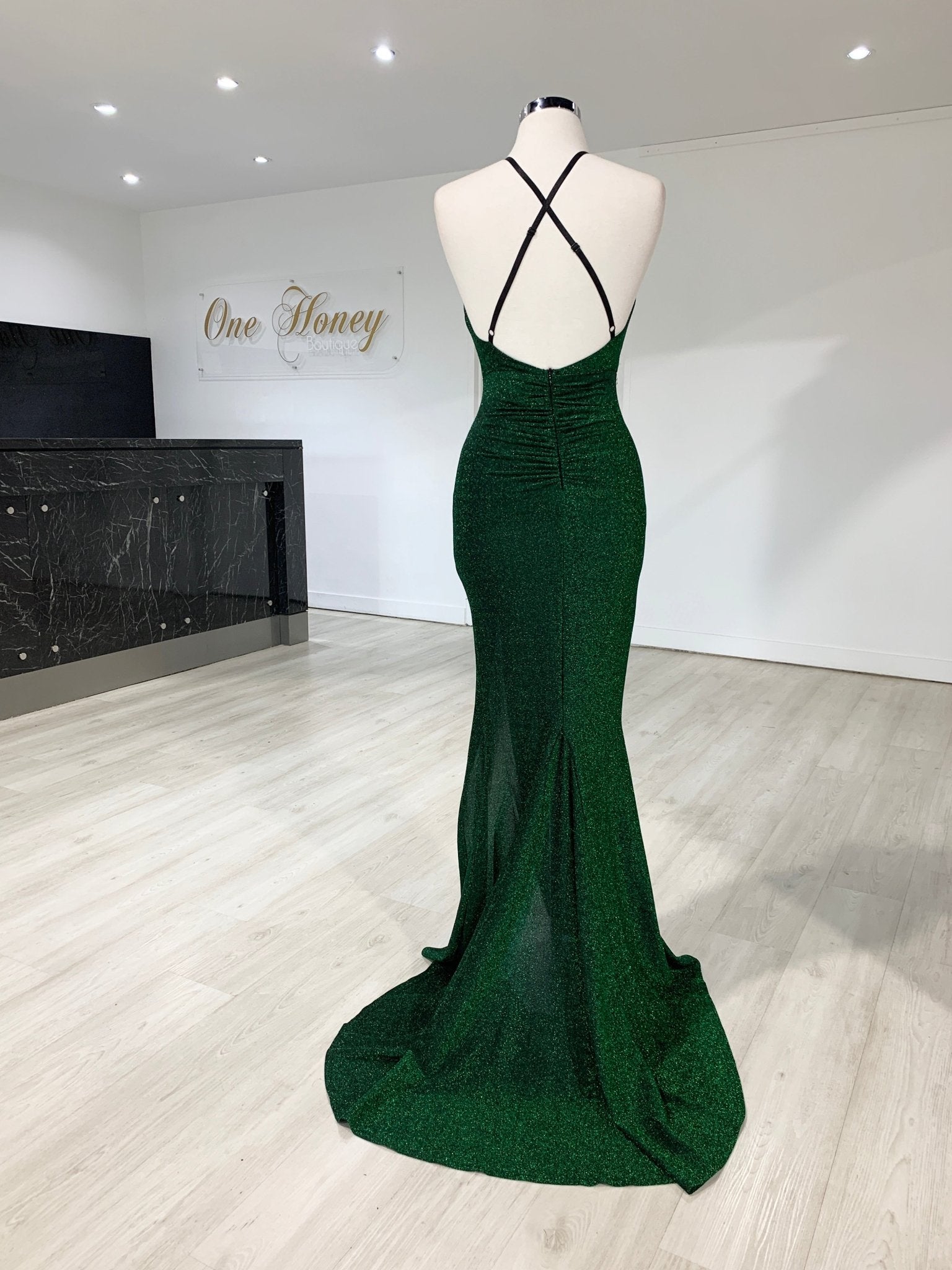 Honey Couture LUREX Sparkle Mermaid Prom Formal Dress in Australia | One Honey Boutique