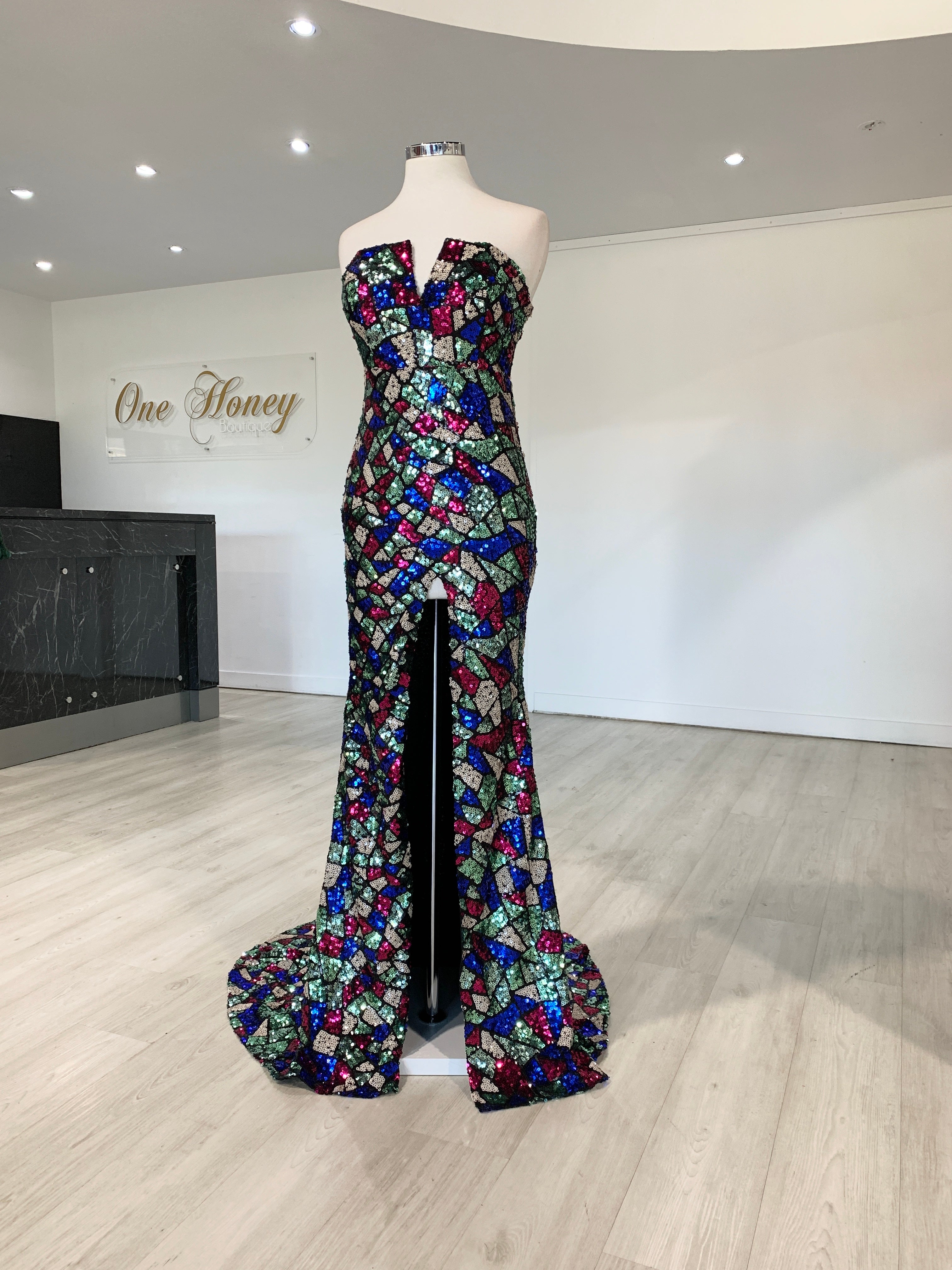 Honey Couture ELTON Strapless Mermaid Evening Gown Dress {vendor} AfterPay Humm ZipPay LayBuy Sezzle