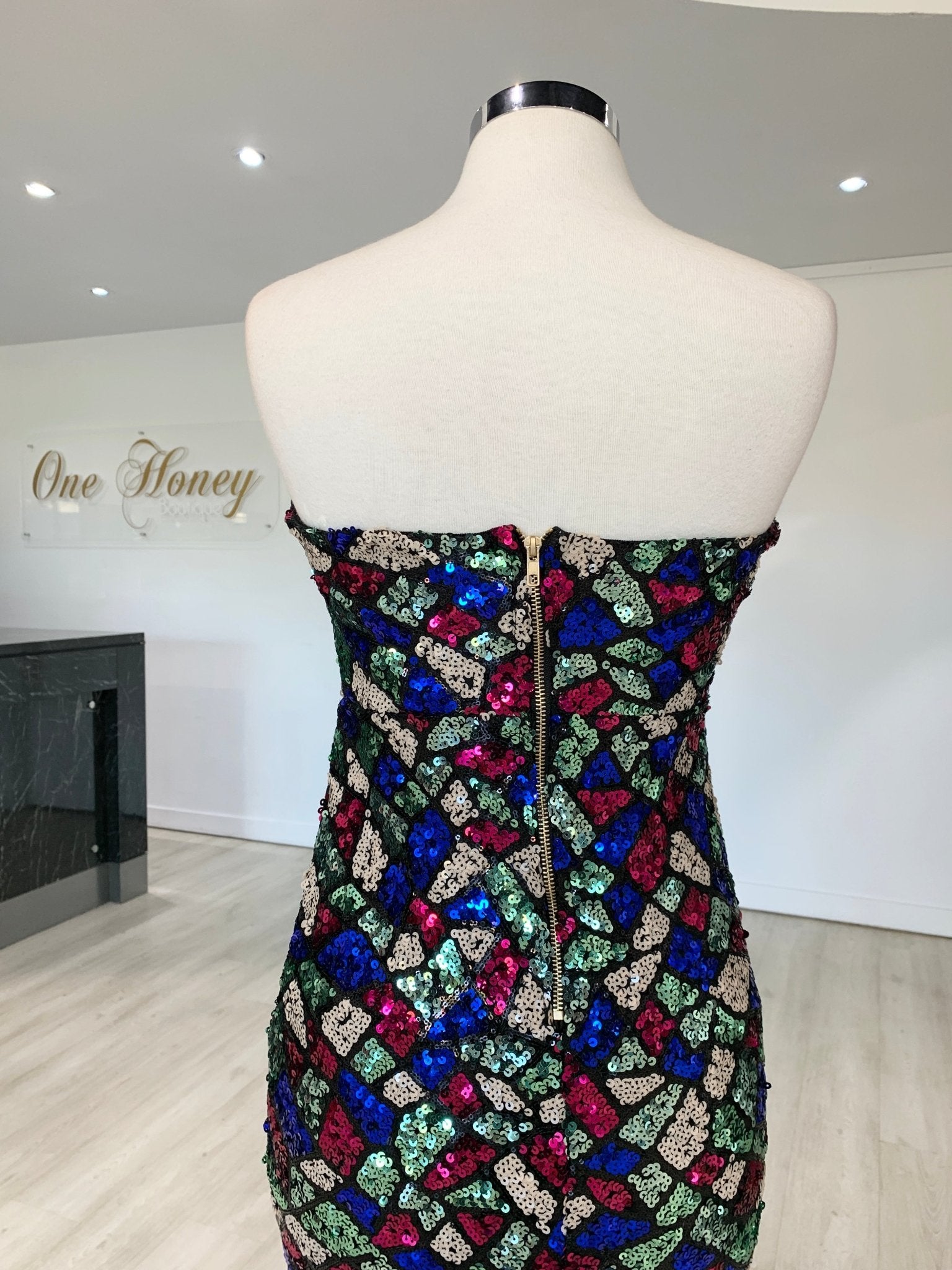 Honey Couture ELTON Strapless Mermaid Evening Gown Dress in Australia | One Honey Boutique