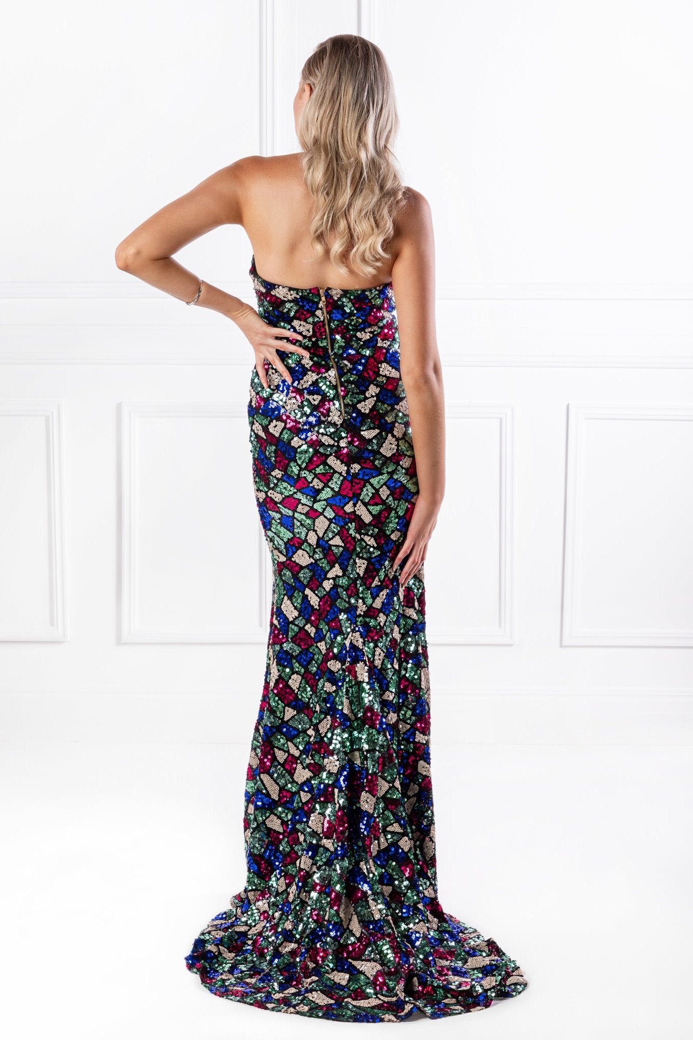 Honey Couture ELTON Strapless Mermaid Evening Gown Dress in Australia | One Honey Boutique