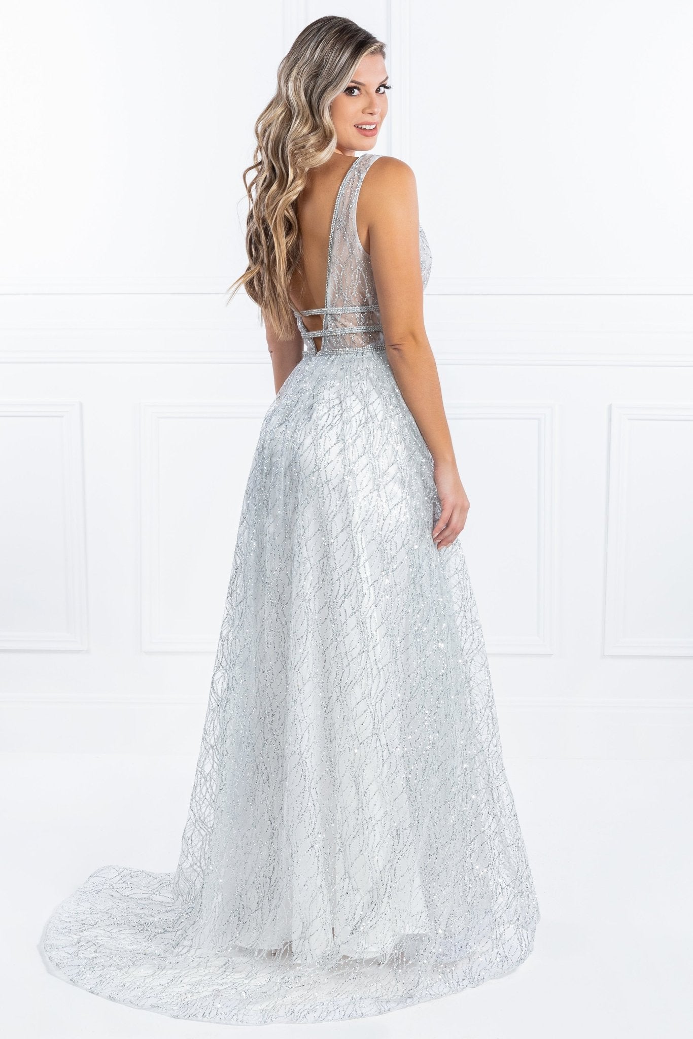 Honey Couture ENYA Glitter A Line Formal Gown in Australia | One Honey Boutique