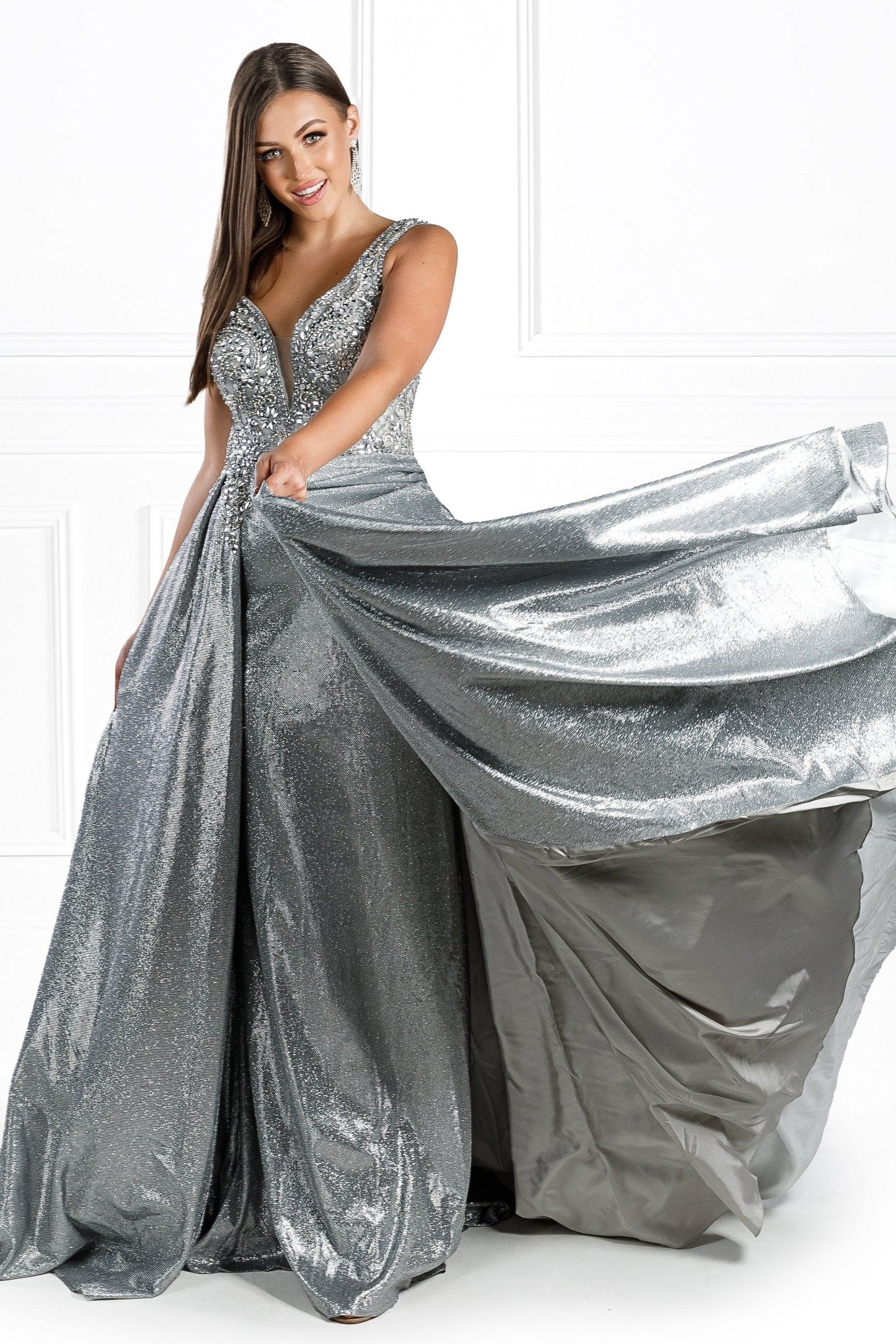 MEESHA Crystal Over Skirt Princess Gown in Australia | One Honey Boutique