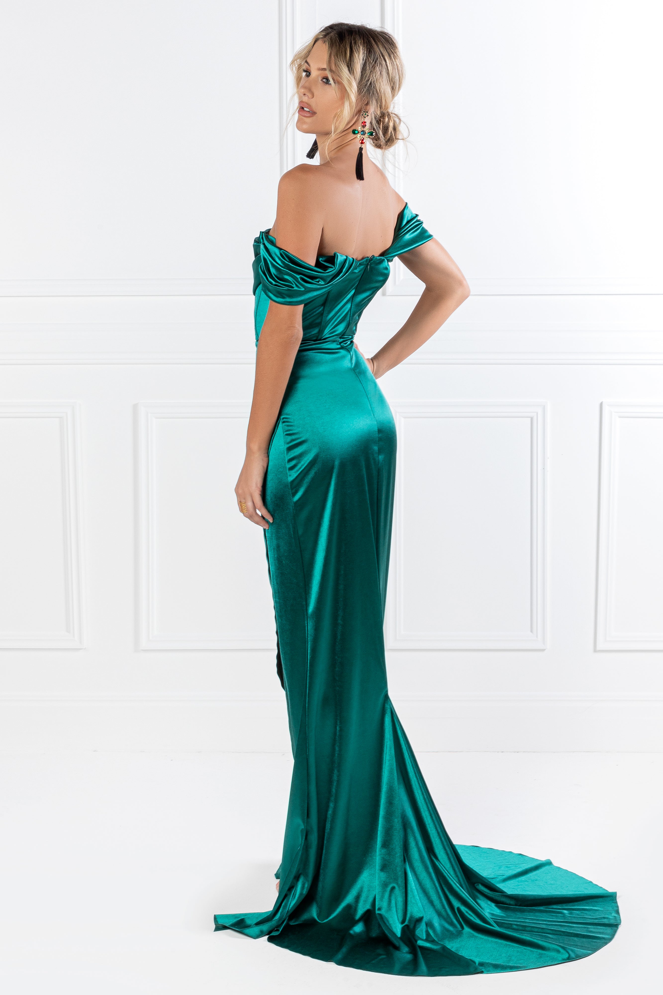 Honey Couture ESMERELDA Emerald Green Formal Dress {vendor} AfterPay Humm ZipPay LayBuy Sezzle