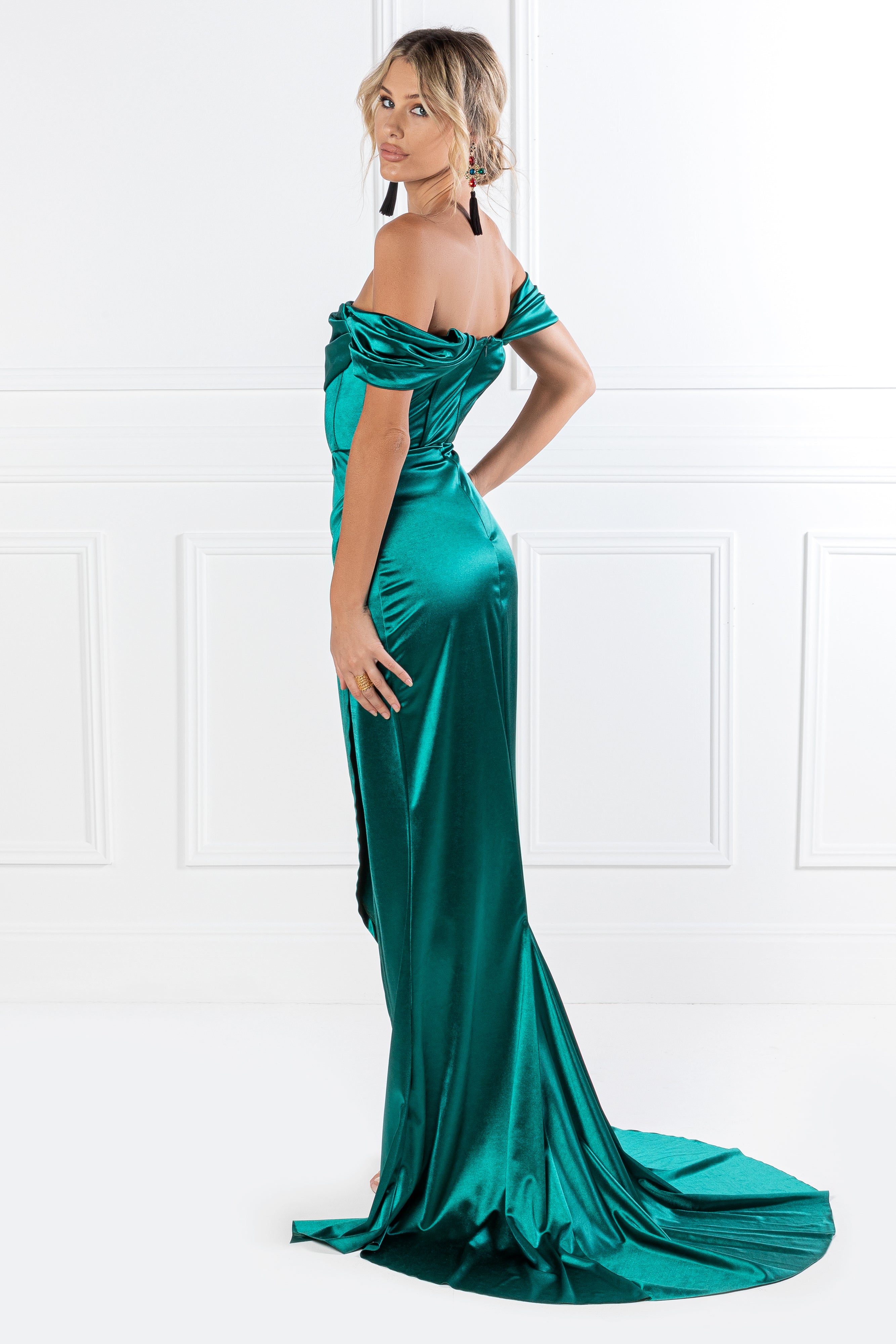 Honey Couture ESMERELDA Emerald Green Formal Dress {vendor} AfterPay Humm ZipPay LayBuy Sezzle