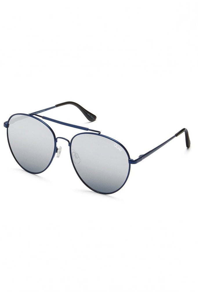 Quay Australia LICKETY SPLIT Blue Silver Designer Sunglasses QUAY Australia$ AfterPay Humm ZipPay LayBuy Sezzle