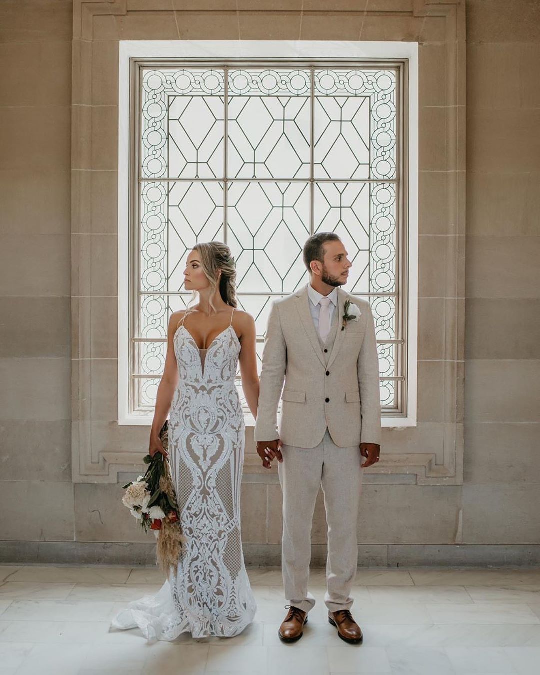 Tinaholy Couture T19280 White &amp; Nude Wedding Mermaid Formal Dress {vendor} AfterPay Humm ZipPay LayBuy Sezzle