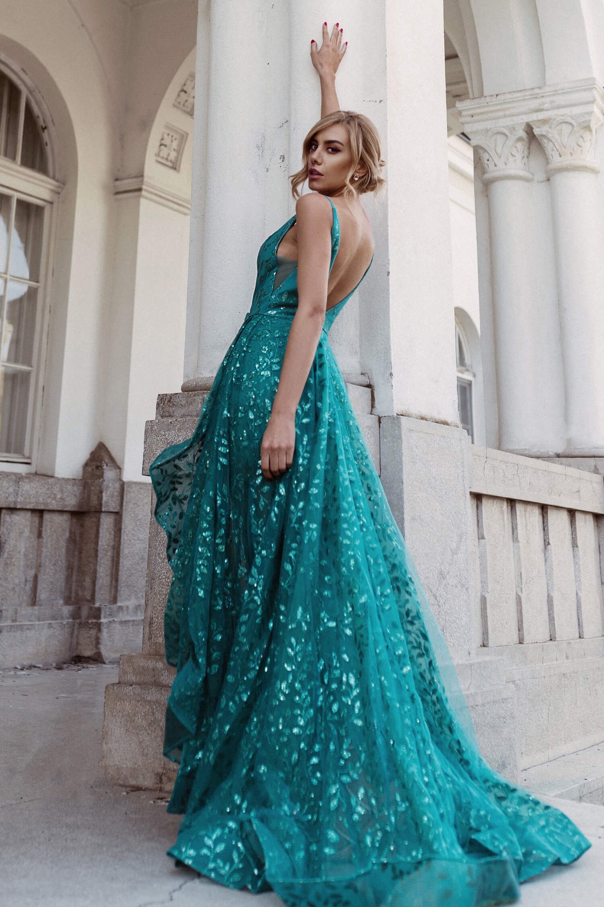 blue or black or white or gold dress Jovani main image 1
