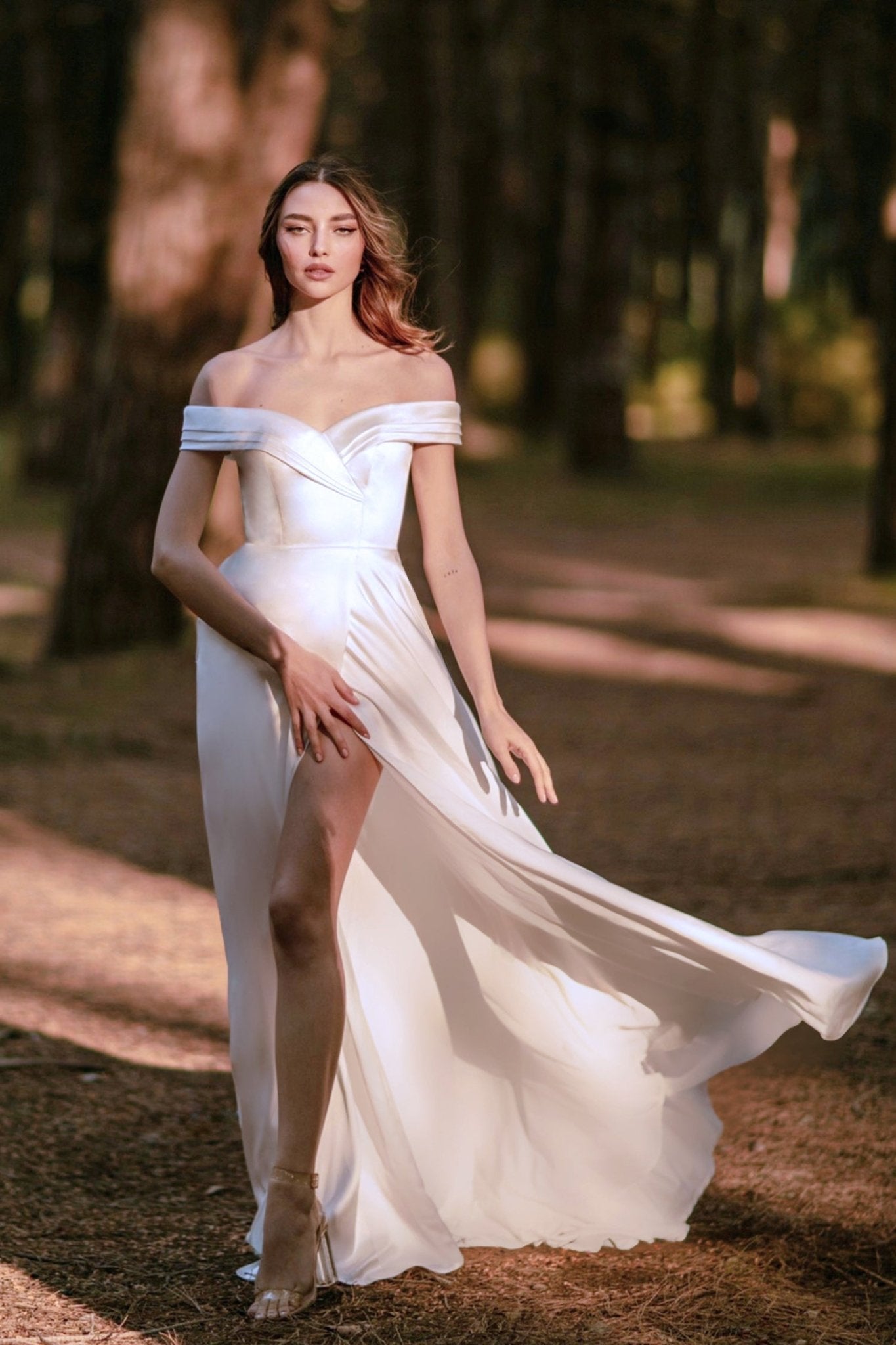 Tina Holly Couture TW101 Off White Sweetheart Off - Shoulder Neckline A - line Wedding Dress in Australia | One Honey Boutique
