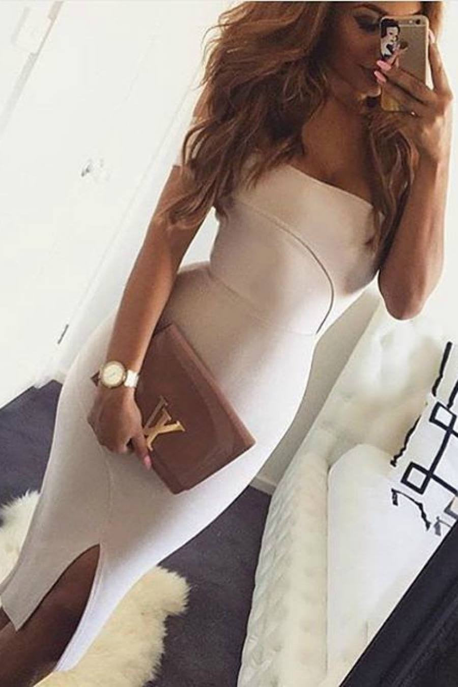 Honey Couture SAVANNAH Baby Pink Off Shoulder Bandage Dress Honey Couture$ AfterPay Humm ZipPay LayBuy Sezzle