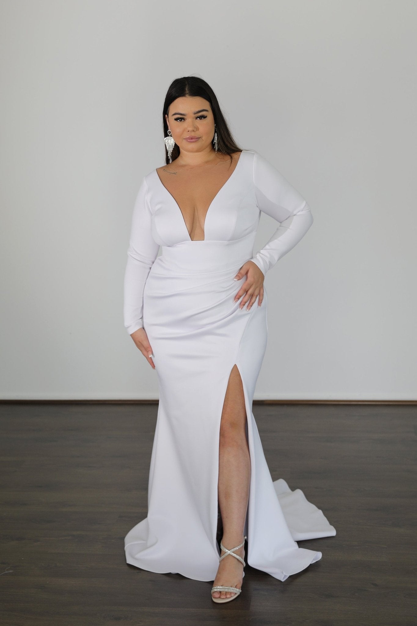 Once Labeled Designer CHELSEA Scuba Curve & Plus Size Formal Dress in Australia | One Honey Boutique