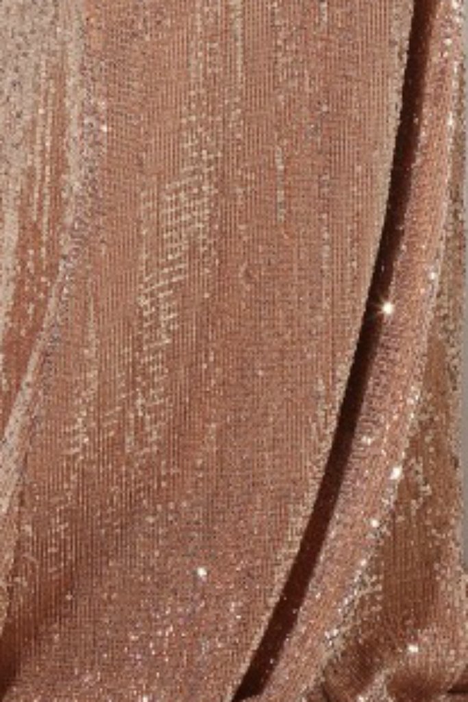 Honey Couture ROSALIE Champagne Gold Low Back Sequin Formal Gown Dress Honey Couture$ AfterPay Humm ZipPay LayBuy Sezzle