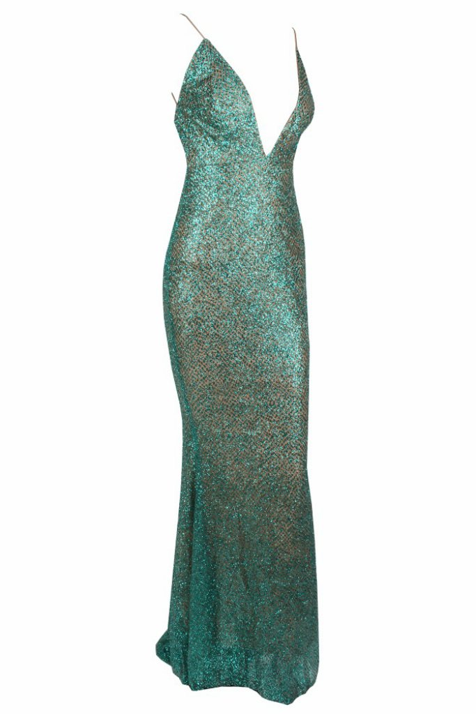 Honey Couture THESSY Green Mermaid Sequin Formal Gown Dress Honey Couture$ AfterPay Humm ZipPay LayBuy Sezzle
