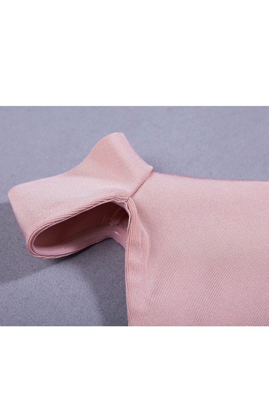 Honey Couture OLIVIA Baby Pink Off Shoulder Bandage Midi Dress in Australia | One Honey Boutique