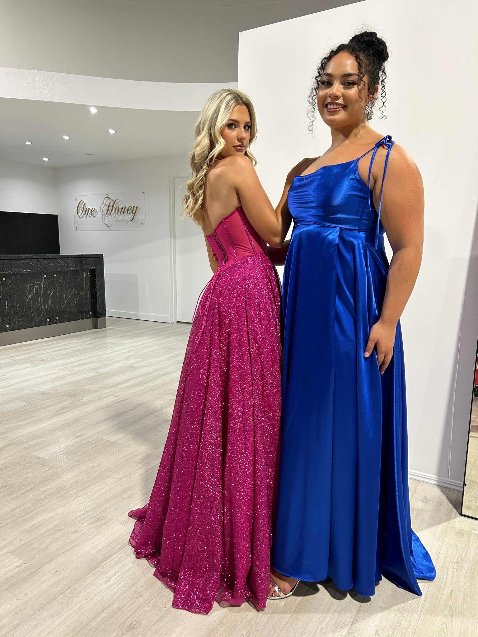 ALOMA Glitter Corset Strapless Formal Dress in Australia | One Honey Boutique