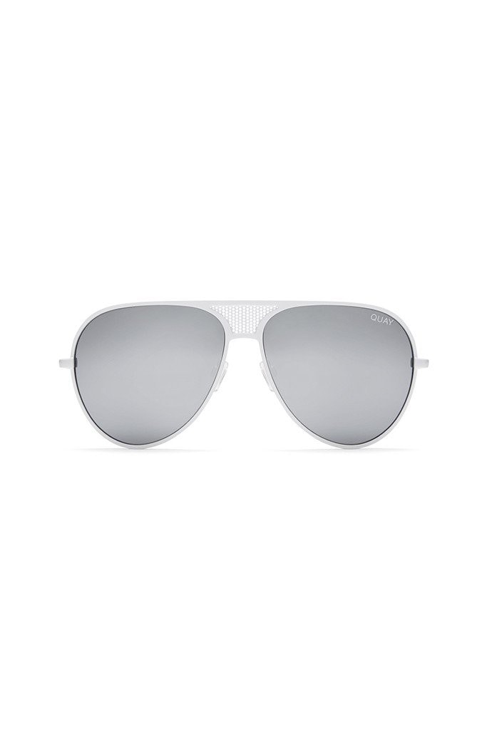 Quay Australia x Kylie Jenner ICONIC White &amp; Silver Mirror Designer Sunglasses QUAY Australia$ AfterPay Humm ZipPay LayBuy Sezzle