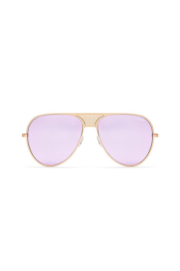 Quay Australia x Kylie Jenner ICONIC Gold &amp; Purple Mirror Designer Sunglasses QUAY Australia$ AfterPay Humm ZipPay LayBuy Sezzle