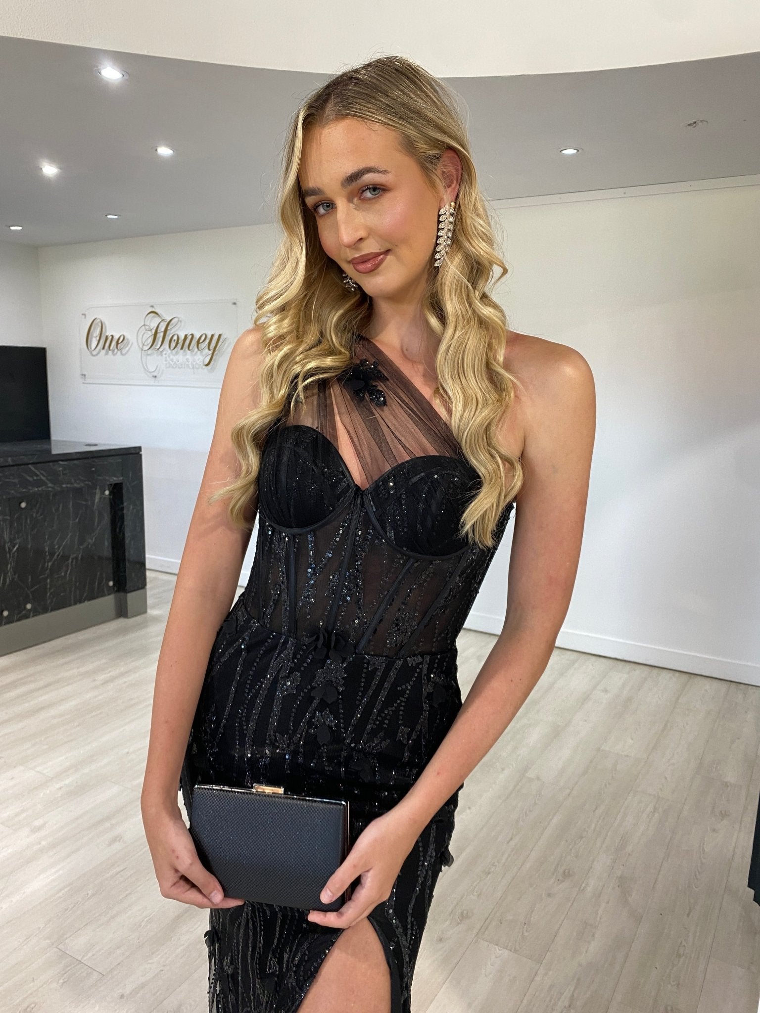 Honey Couture TYNE Box Clutch Bag in Australia | One Honey Boutique