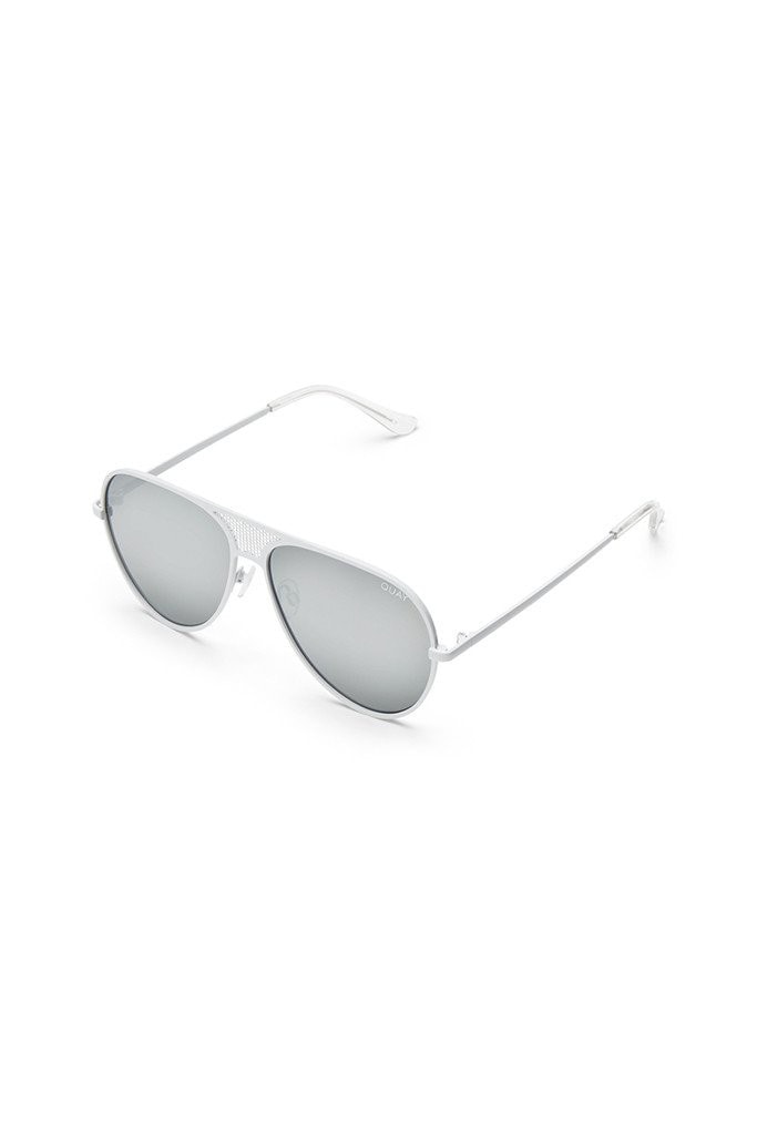 Quay Australia x Kylie Jenner ICONIC White &amp; Silver Mirror Designer Sunglasses QUAY Australia$ AfterPay Humm ZipPay LayBuy Sezzle