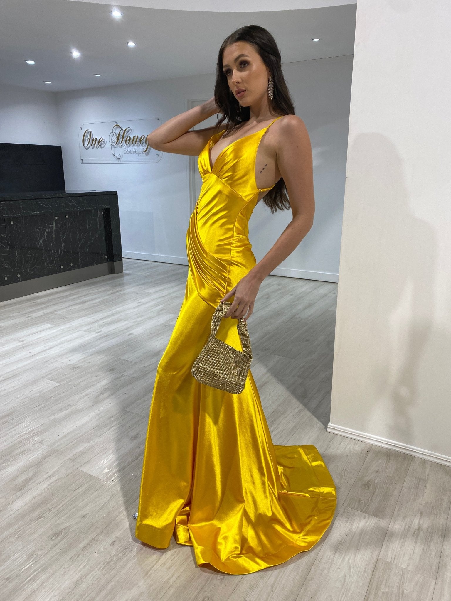 Honey Couture BOUJEE Diamanté Mesh Mini Bag in Australia | One Honey Boutique