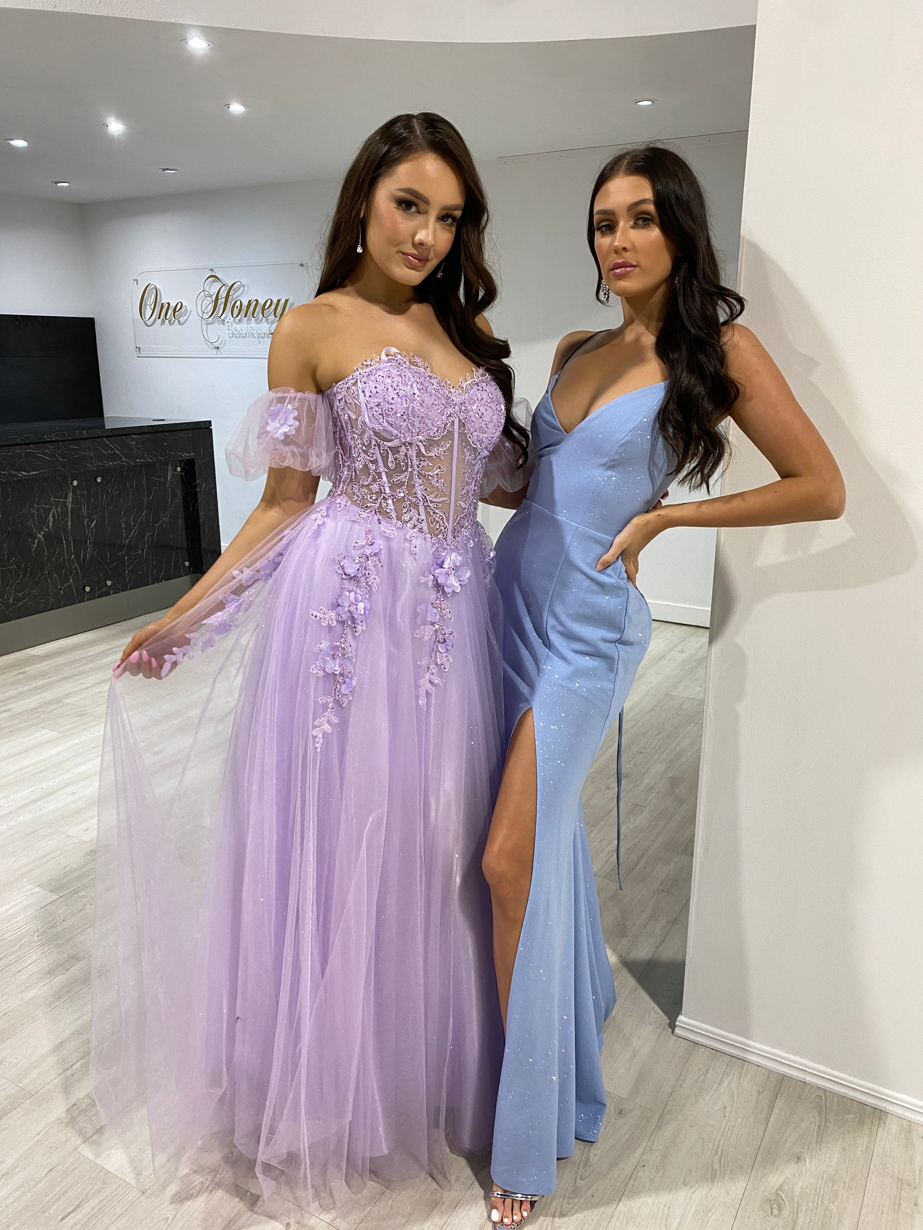 Strapless Lilac Mermaid Prom Dresses Corset Back Pageant Formal Dress –  SheerGirl