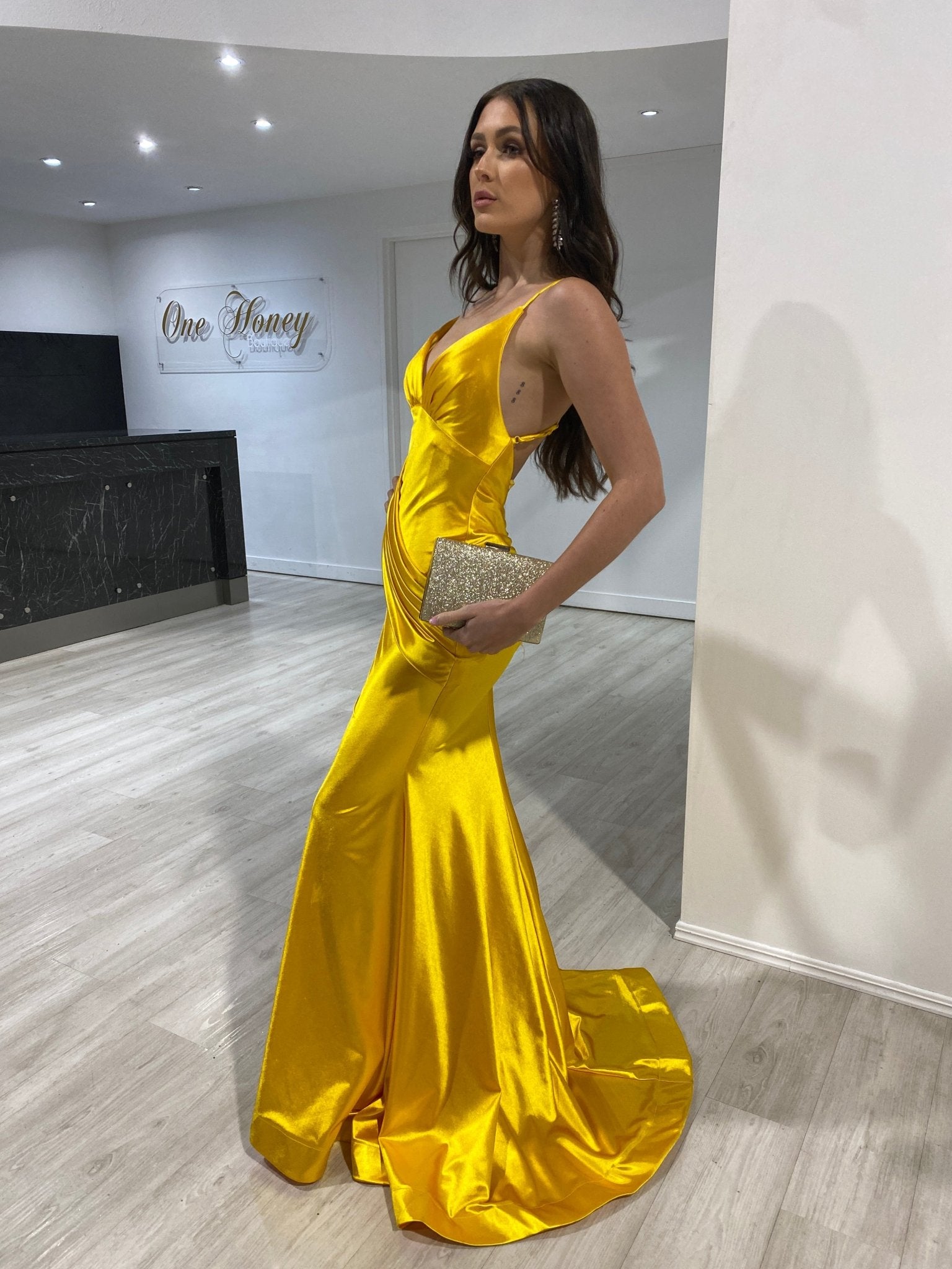 Honey Couture MADEMOISELLE Glitter Box Clutch Bag in Australia | One Honey Boutique