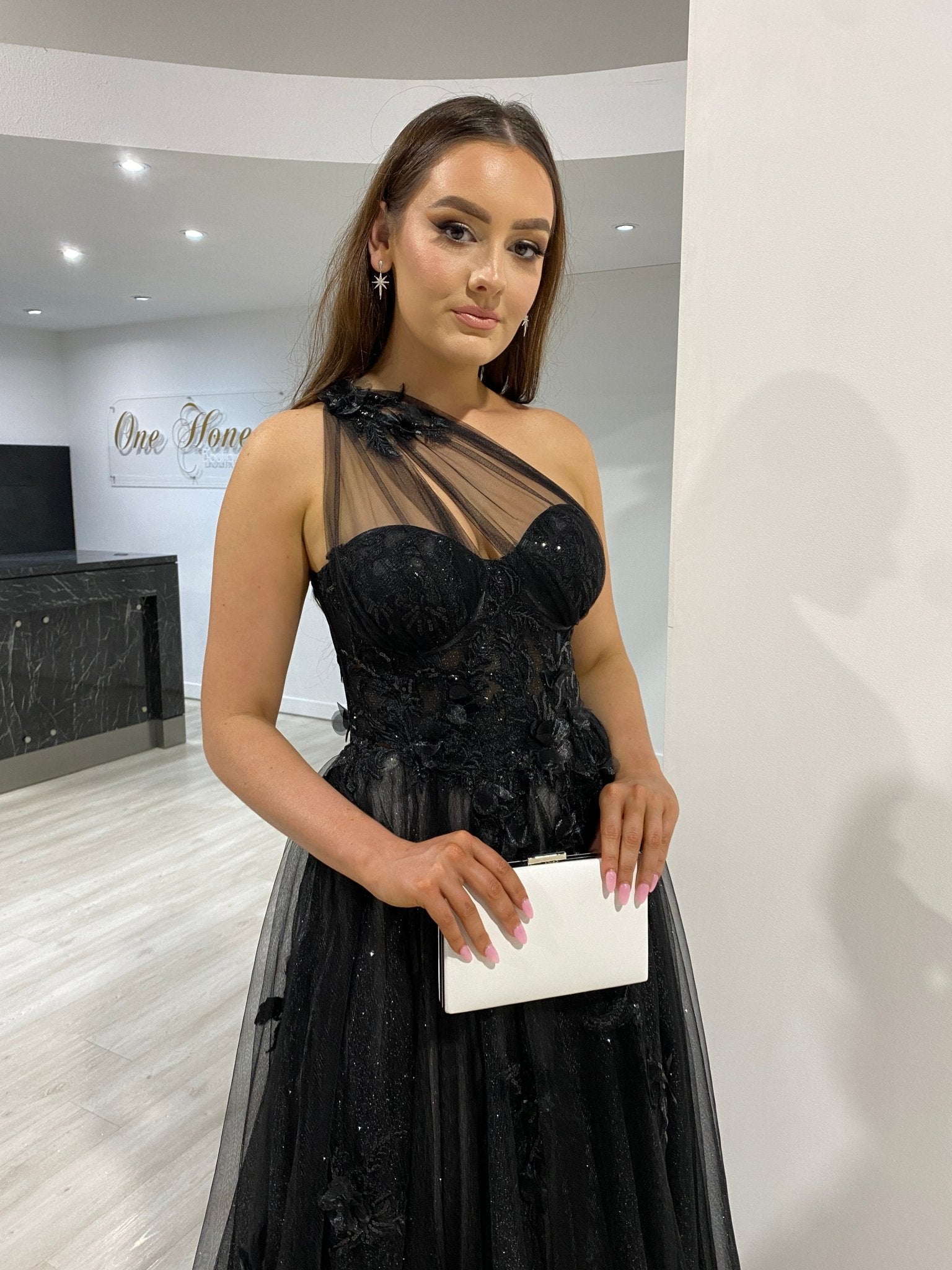 Honey Couture TORI Box Clutch with Rose Gold Metallic Trim in Australia | One Honey Boutique