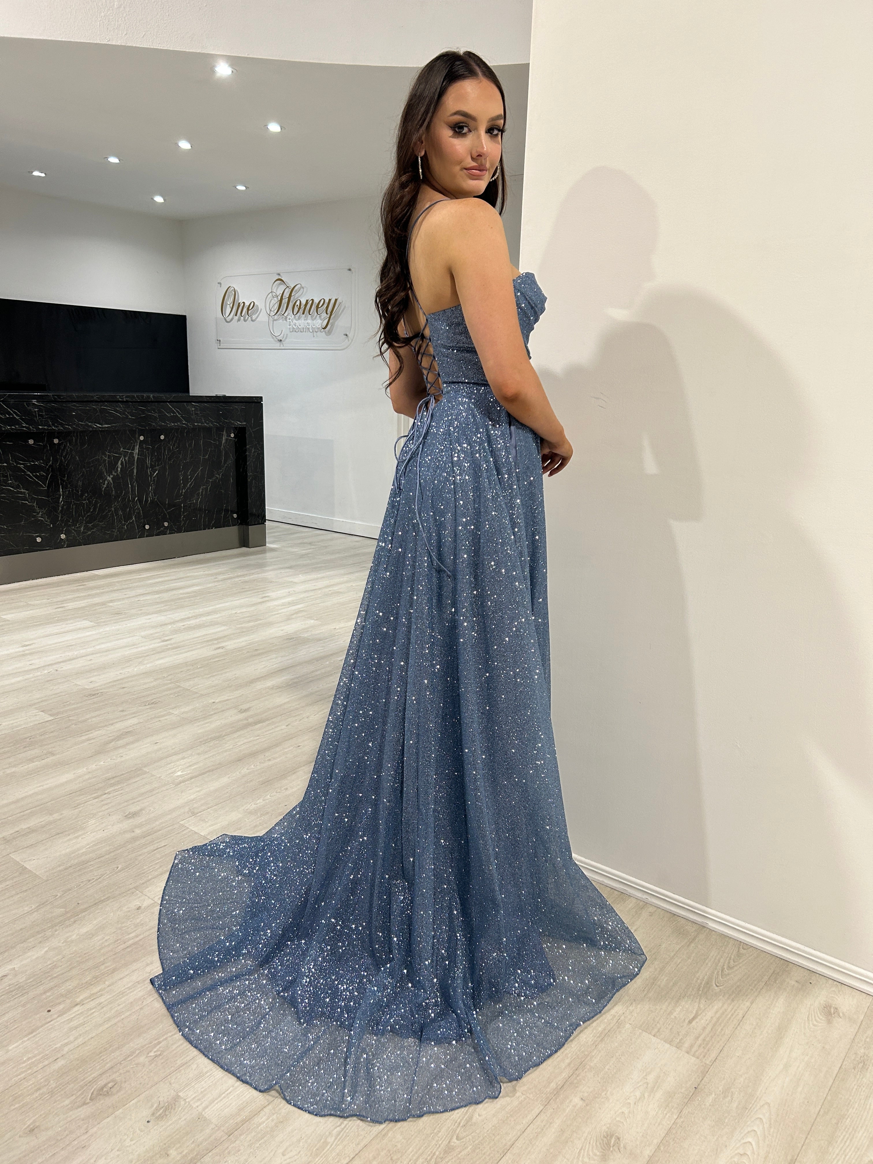 Hadley Lace Corset Formal Dress – PO926 | Sentani Boutique