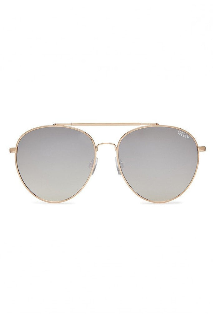 LICKETY SPLIT Designer Sunglasses with mirrored aviator lenses and a durable metal frame. Perfect accessory for Brisbane to Gold Coast.